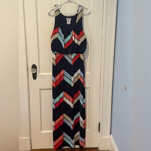 Trixxi Multicolor Chevron Maxi Dress